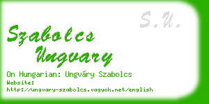 szabolcs ungvary business card